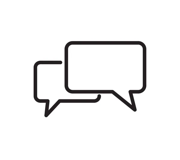 Chat Icon Speech Bubble Icon Isolated White Background Flat Design — Stock Vector