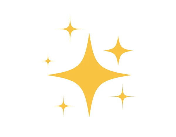 Sparkles Stars simgesi beyaz arkaplanda izole edildi. Simgeyi parlat. Parlayan yıldızlar. Vektör illüstrasyonu
