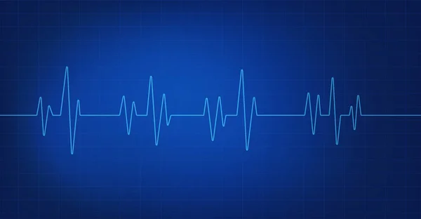 Mavi arka planda kalp atışı simgesi izole edildi. Tıbbi gerzek.