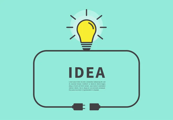 Icono Bombilla Sobre Fondo Amarillo Energía Símbolo Pensamiento Idea Creativa — Vector de stock