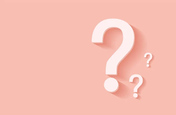 Icono Del Signo Interrogación Sobre Fondo Rosa Signo Faq Espacio — Archivo Imágenes Vectoriales