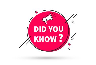 Üzerinde beyaz arka planda konuşma balonu olan bir megafon. Vektör illüstrasyonu