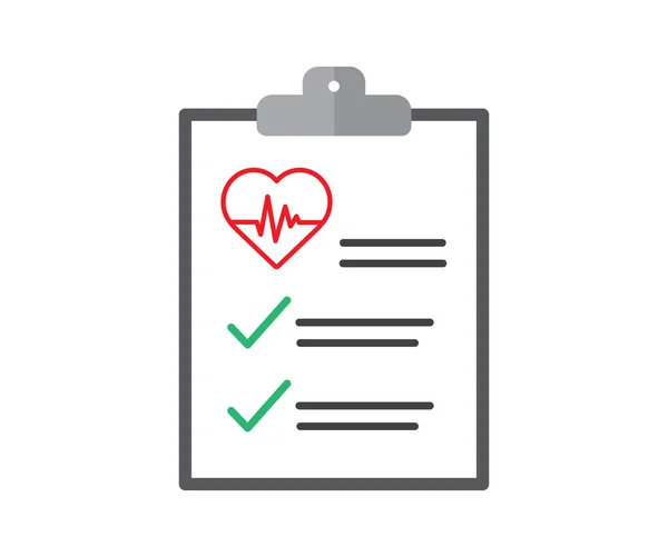 Health Check Icon White Background Clipboard Health Checklist Flat