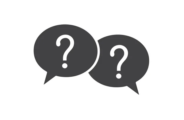 Question Mark Speech Bubble White Background Help Symbol Vector Illustration — 图库矢量图片