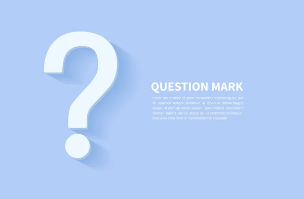 Question Mark Icon Blue Background Faq Sign Help Symbol Space — Stock Vector