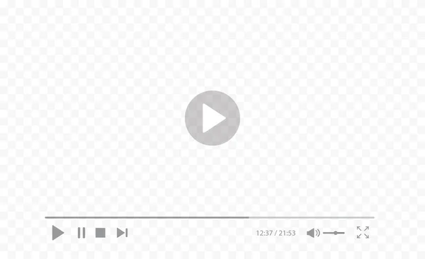 Воспроизведение Видео Знак Изолирован Прозрачном Фоне Интерфейс Видео Плеера Векторная — стоковый вектор