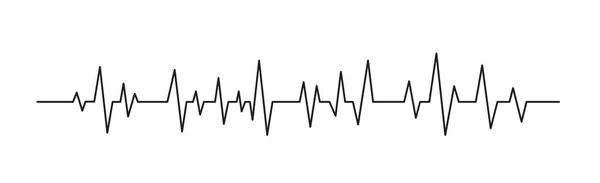 Εικονίδιο Heartbeat Γραμμή Λευκό Φόντο Παρακολούθηση Παλμού Ηλεκτροκαρδιογράφημα Εικονογράφηση Διανύσματος — Διανυσματικό Αρχείο