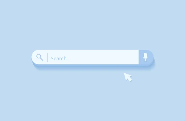 Element Projektowania Paska Wyszukiwania Search Bar Website Aplikacje Mobilne Izolowane — Wektor stockowy
