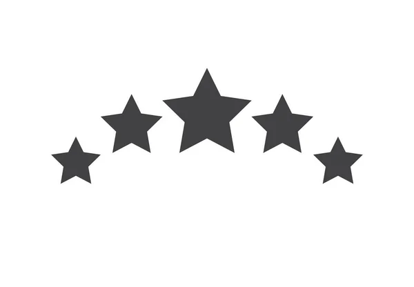 Ícone Cinco Estrelas Ícone Revisão Classificação Estrelas Para Sites Aplicativos —  Vetores de Stock