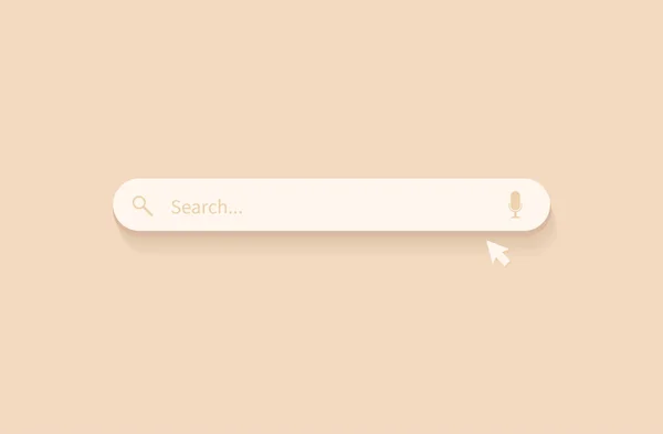 Search Bar Design Element Search Bar Website Mobile Apps Vector — Stock Vector