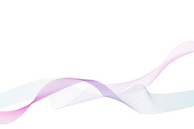 Soyut dalgalı arka plan. Renkli dalga çizgileri. Dalgalı kıvrımlı çizgi. Tasarım elementi. Vektör Ep.10