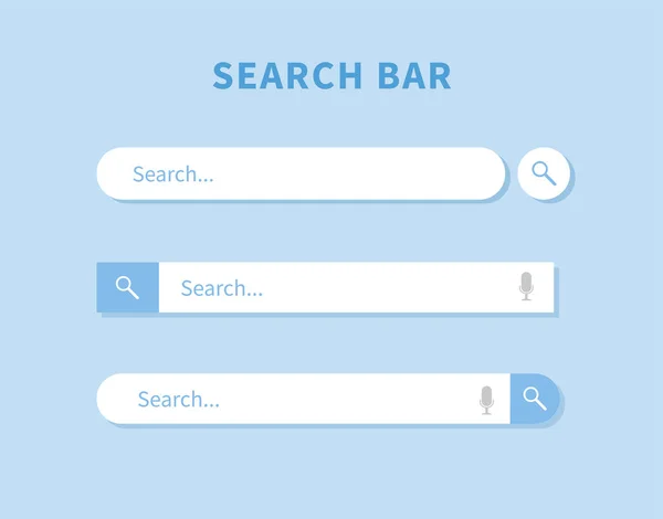 Елемент Пошуку Бар Дизайну Set Search Bar Website Mobile Apps — стоковий вектор