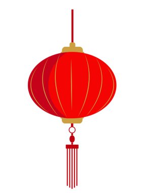 Kırmızı Çin feneri. Geleneksel dekorasyon. Çin Yeni Yılı