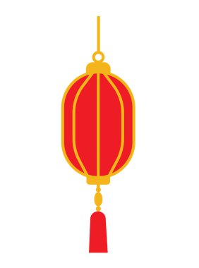Kırmızı Çin feneri. Geleneksel dekorasyon. Çin Yeni Yılı