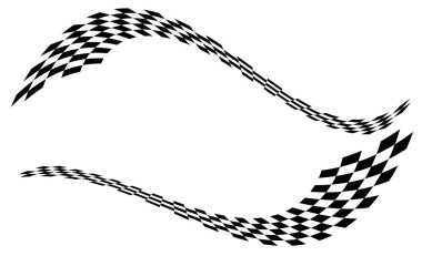 Yarış bayrağı. Yarış çizgileri. Spor ekoseli.