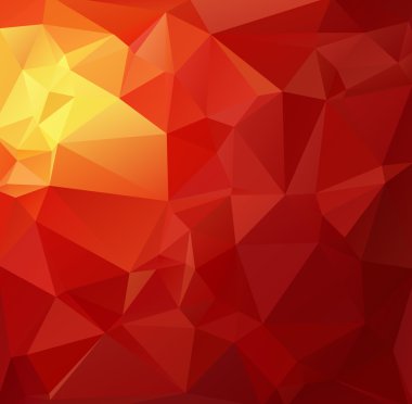 Kırmızı Çokgen Mozaik Arkaplan, Yaratıcı Tasarım Şablonları