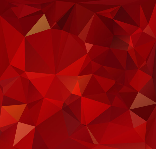 Red Polygonal Mosaic Background, Creative Design Templates