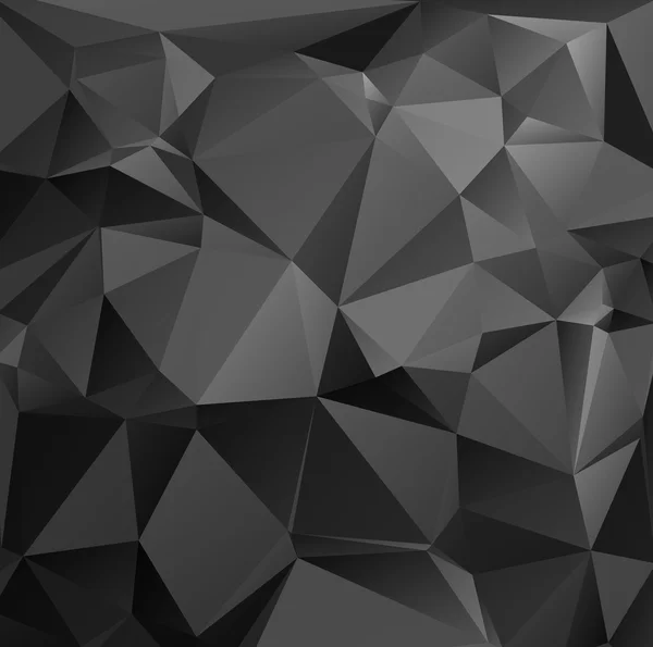 Schwarzer polygonaler Mosaikhintergrund, kreative Design-Vorlagen — Stockvektor