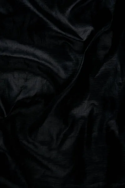 黑色抽象背景布和豪华液体波浪丝质缎料 — 图库照片