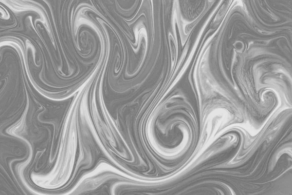 Liquify Swirl Czarno Biały Kolor Art Abstrakcyjny Wzór Marmur Jak — Zdjęcie stockowe