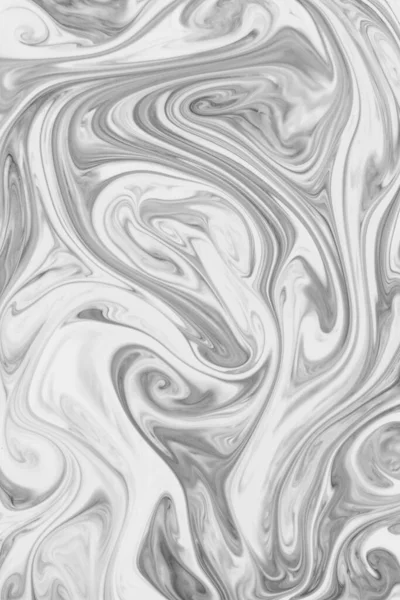 Liquify Swirl Czarno Biały Kolor Art Abstrakcyjny Wzór Marmur Jak — Zdjęcie stockowe