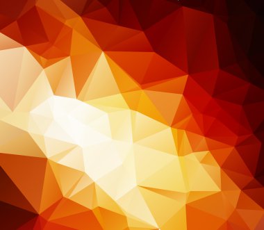Yangın poligonal mozaik arka plan, vektör çizim, iş tasarım şablonları