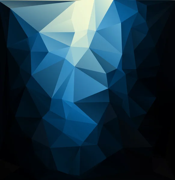 Luz azul fundo em mosaico poligonal, ilustração vetorial, modelos de design de negócios — Vetor de Stock
