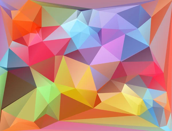 Warna latar belakang mozaik poligonal, ilustrasi Vektor, templat desain bisnis - Stok Vektor