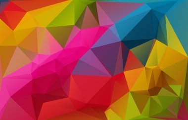 Kutlama güzel poligonal mozaik arka plan, vektör çizim, iş tasarım şablonları