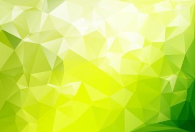 Yeşil ışık çokgen mozaik arka plan, vektör çizim, iş tasarım şablonları