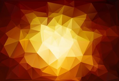 Turuncu ışık çokgen mozaik arka plan, vektör çizim, iş tasarım şablonları