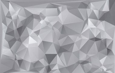 Gri beyaz ışık çokgen mozaik arka plan, vektör çizim, iş tasarım şablonları