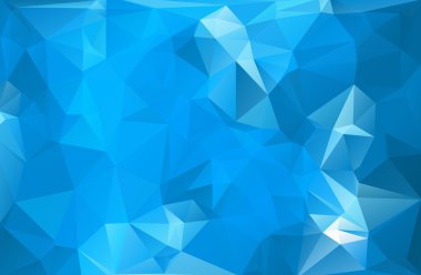 Mavi Işık Çokgen Mozaik Arkaplan, Vektör illüstrasyonu, İş Tasarım Şablonları