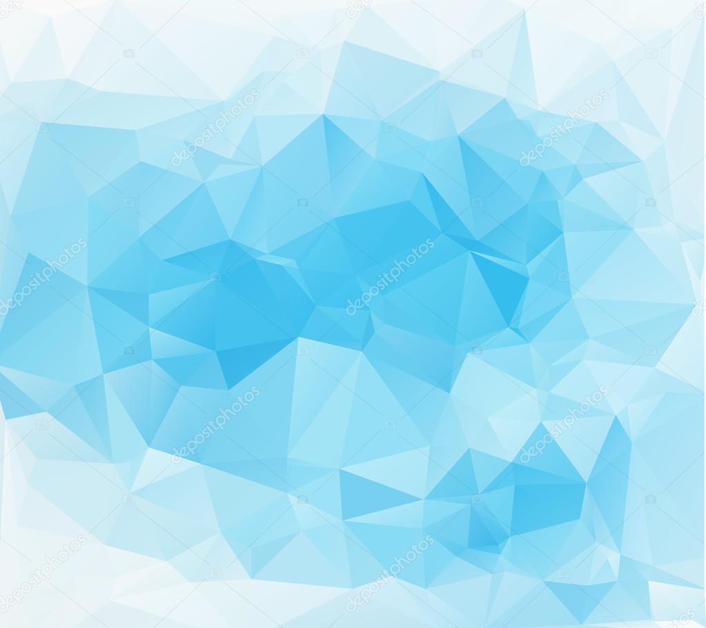 Blue White Light Polygonal Mosaic Background, Vector illustration,  Business Design Templates