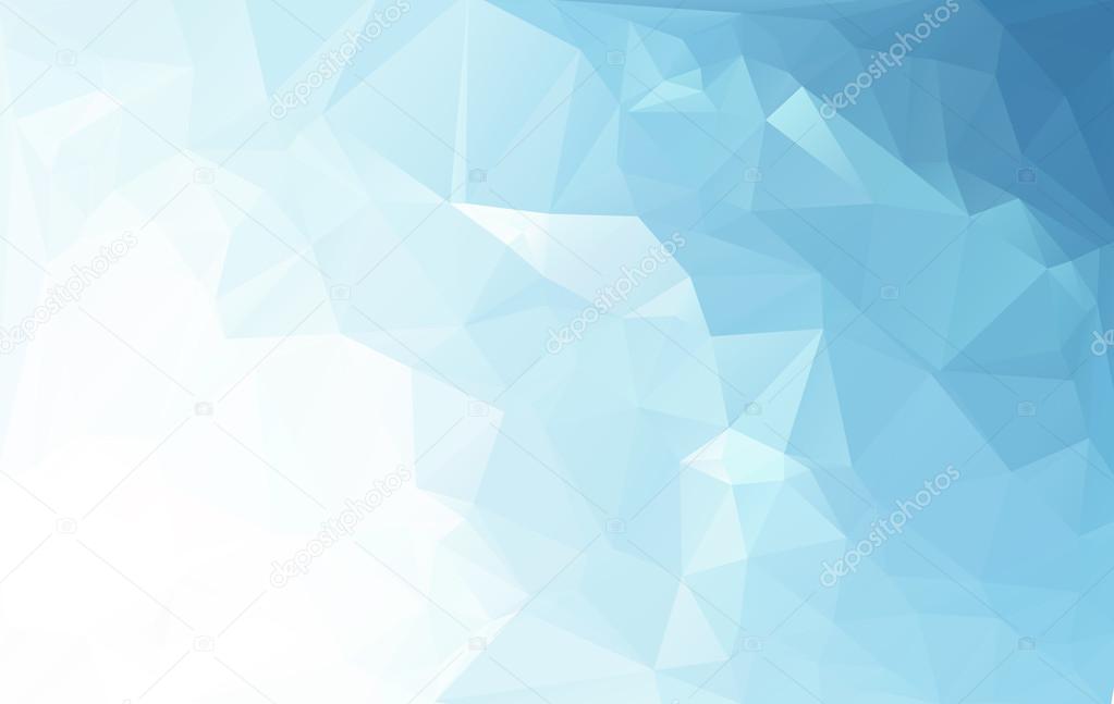 Blue White Light Polygonal Mosaic Background, Vector illustration,  Business Design Templates