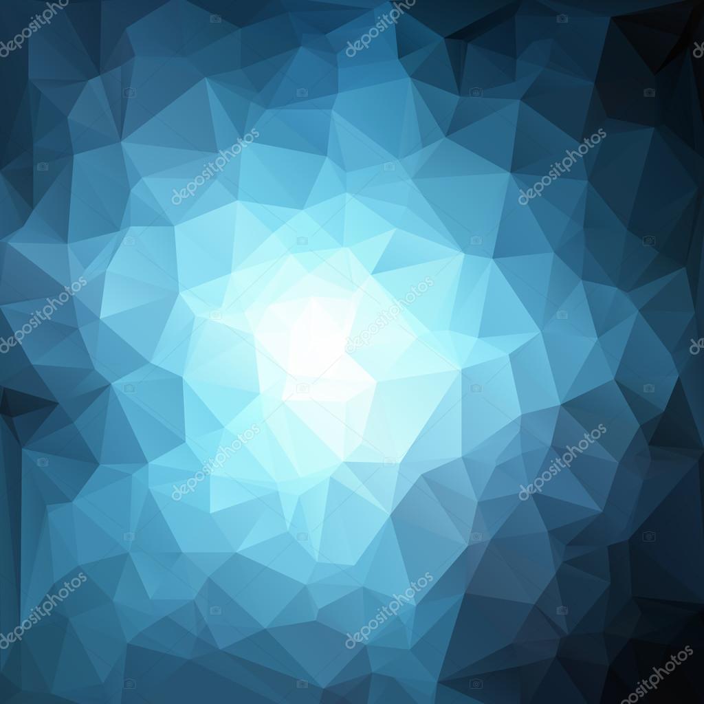 Blue Black Light Polygonal Mosaic Background, Vector illustration,  Business Design Templates