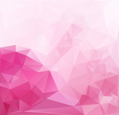 Pembe beyaz ışık çokgen mozaik arka plan, vektör çizim, yaratıcı iş tasarım şablonları