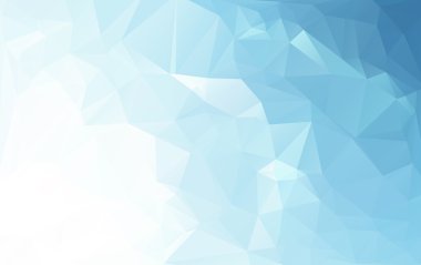 Mavi beyaz ışık çokgen mozaik arka plan, vektör çizim, yaratıcı iş tasarım şablonları