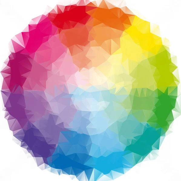 Kreis Ring Farbe polygonalen Mosaik Hintergrund, Vektorillustration, kreative Business-Design-Vorlagen — Stockvektor