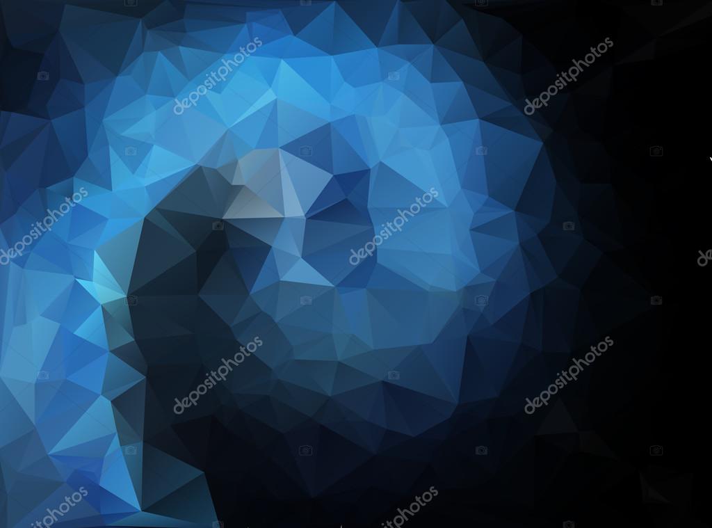 Blue Black Light Polygonal Mosaic Background, Vector illustration,  Creative  Business Design Templates