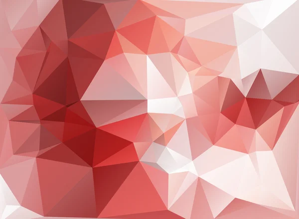 Sfondo mosaico poligonale a luce bianca rossa, Illustrazione vettoriale, Modelli di design creativo d'arte — Vettoriale Stock