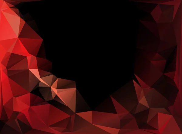 Vermelho Preto Luz Poligonal Mosaico Fundo, Ilustração vetorial, Creative Art Business Design Templates — Vetor de Stock