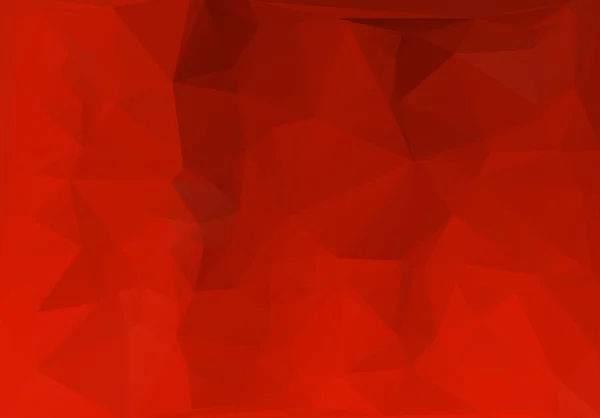 红色白色光多边形马赛克背景，矢量插画，创意艺术商业设计模板 — 图库矢量图片
