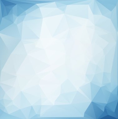 Mavi Çokgen Mozaik Arkaplan, Vektör illüstrasyonu, Yaratıcı İş Şablonları