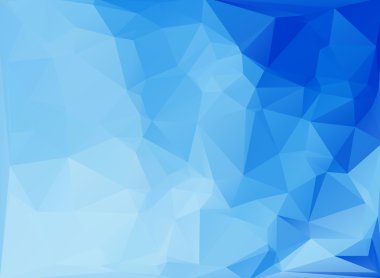 Mavi Çokgen Mozaik Arkaplan, Vektör illüstrasyonu, Yaratıcı İş Şablonları  