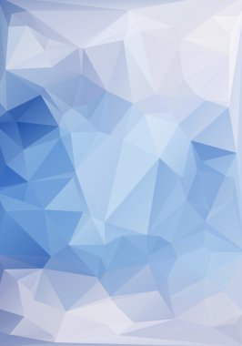 Mavi Çokgen Mozaik Arkaplan, Vektör illüstrasyonu, Yaratıcı İş Şablonları