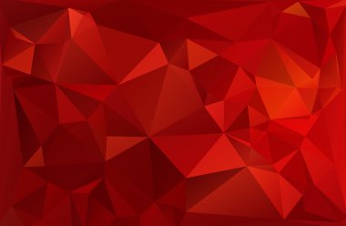 Kırmızı Beyaz Çokgen Mozaik Arkaplan, Vektör illüstrasyonu, Yaratıcı İş Şablonları