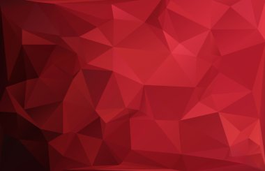 Kırmızı Siyah Çokgen Mozaik Arkaplan, Vektör illüstrasyonu, Yaratıcı İş Şablonları