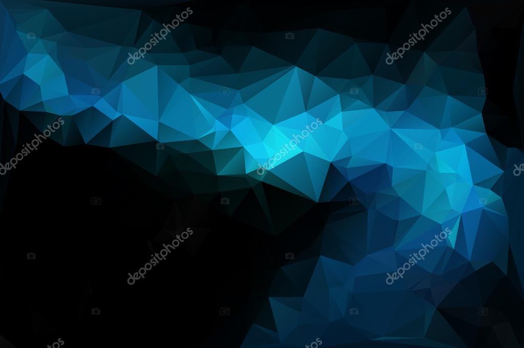 Blue Black Polygonal Mosaic Background, Vector illustration,  Creative  Business Design Templates