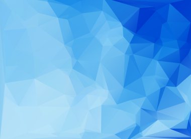 Mavi Çokgen Mozaik Arkaplan, Vektör illüstrasyonu, Yaratıcı İş Şablonları 